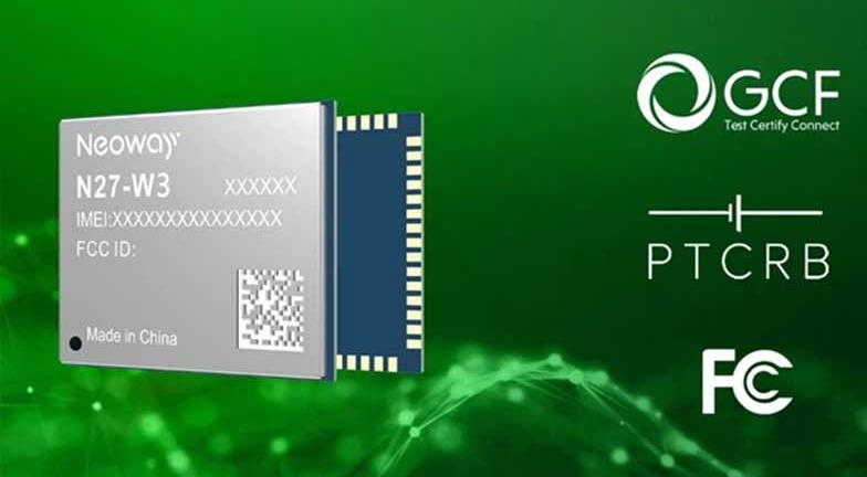 赢咖娱乐科技,Neoway,NB-IoT,N27,？,模组,无线通信模组,Cat M1,GCF,FCC,PTCRB,N27-W3,认证,3GPP,ETSI,GSMA,5GAA,CTIA,高通,EGPRS